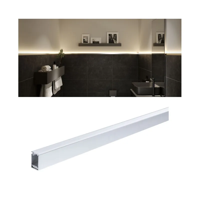 Profilé en saillie LumiTiles Top 2m avec diffuseur Alu anodisé/Satin