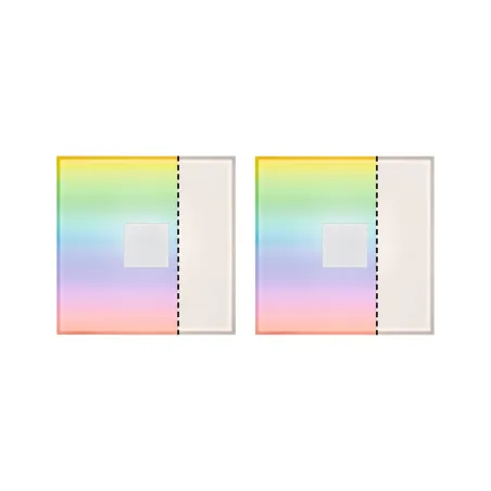 LumiTiles Basic Set Square 10x10cm 2x0,75W RGBW blanc Plastique/Alu