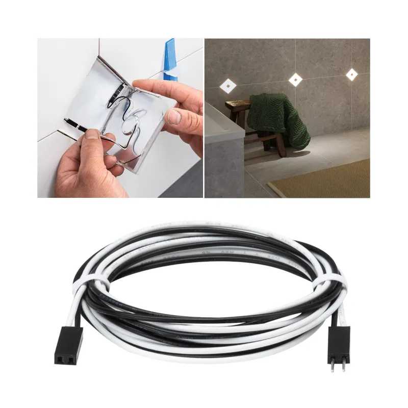 LumiTiles Cables Single Colour 1x65cm 12V Noir plastique