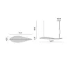 Suspension poisson IP20 LED SMD 26W 2700K hêtre