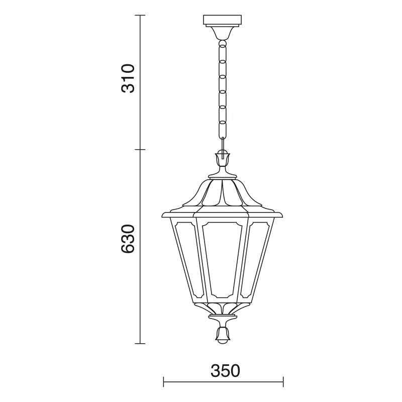 Indura Suspension BIG 6 IP55 E27 max. 42W noir