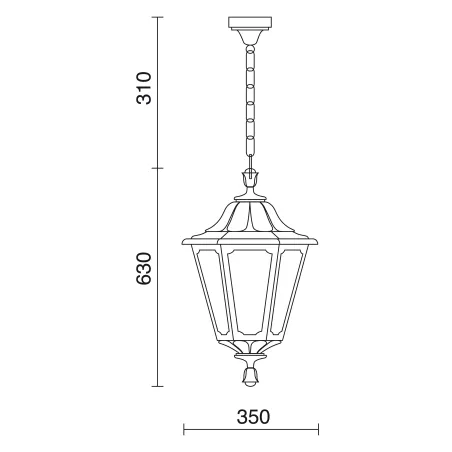 Indura Suspension BIG 6 IP55 E27 max. 42W noir