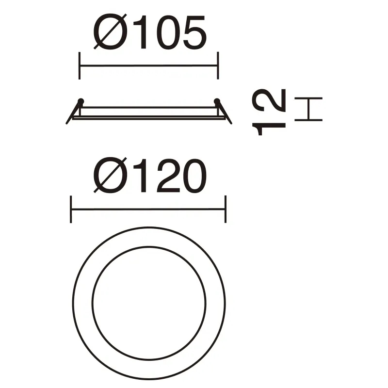 plafonnier encastré GIA 6W 420LM 3000K blanc