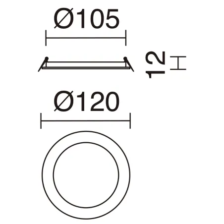 plafonnier encastré GIA 6W 420LM 3000K blanc