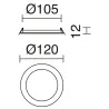 plafonnier encastré GIA 6W 420LM 3000K blanc