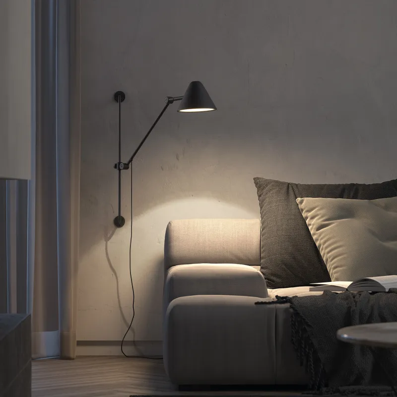 Applique ARM M IP20 LED COB 5W 3000K NOIR