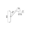 Applique ARM M IP20 LED COB 5W 3000K NOIR