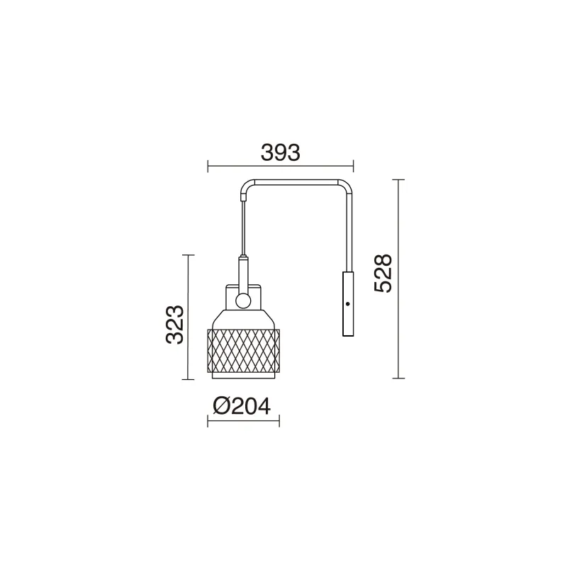 Applique Tosca D.204mm E27 60Wblanco
