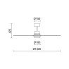 Fan Breeze IP20 LED SMD 18W 3K 1800LM Ø132CM Blanc / érable naturel