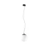 Suspension Oxy D.400mm E27 60W noir Opal