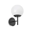 Applique oxy d.200mm e27 40w noir -opal