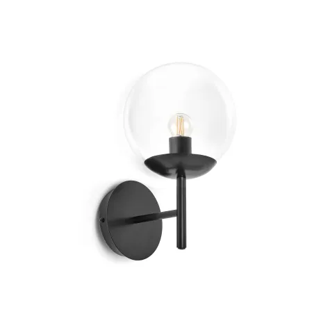 Applique oxy d.200mm e27 40w noir -opal