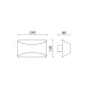 Applique Cooper IP20 LED SMD 9W 3000K Blanc