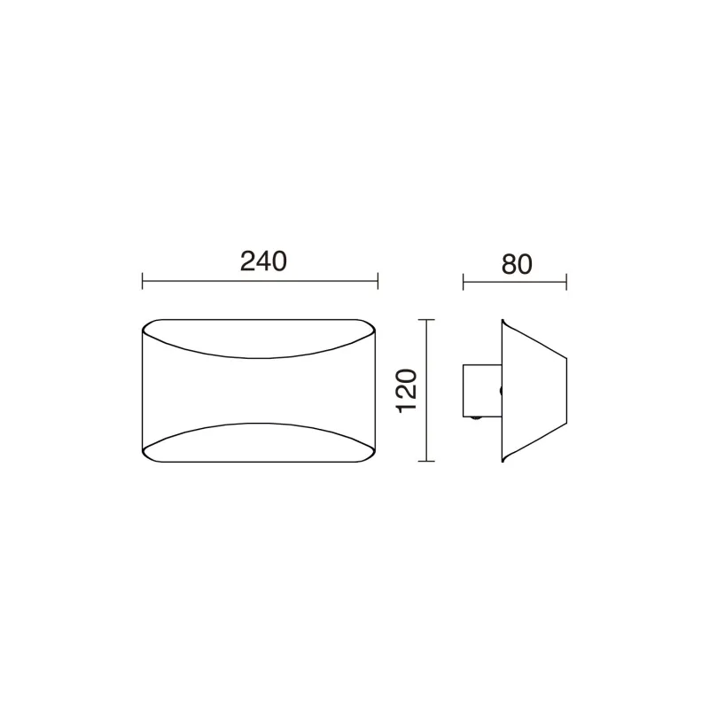 Applique Cooper IP20 LED SMD 9W 3000K NOIR