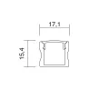 Profil en " U "" Townhouse 17,1x15,4mm anod. (3m)