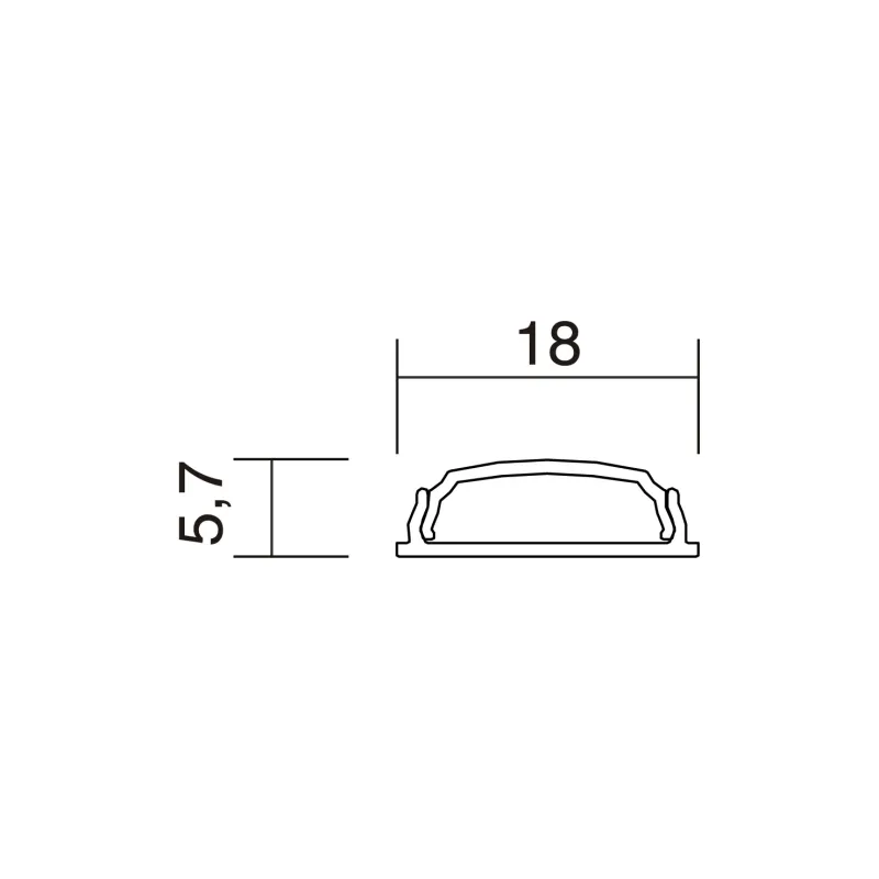 Profil de "U" Townhouse 18x5.7mm anod. (3m)
