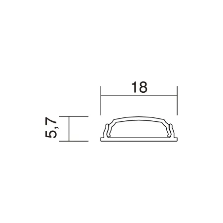 Profil de "U" Townhouse 18x5.7mm anod. (3m)