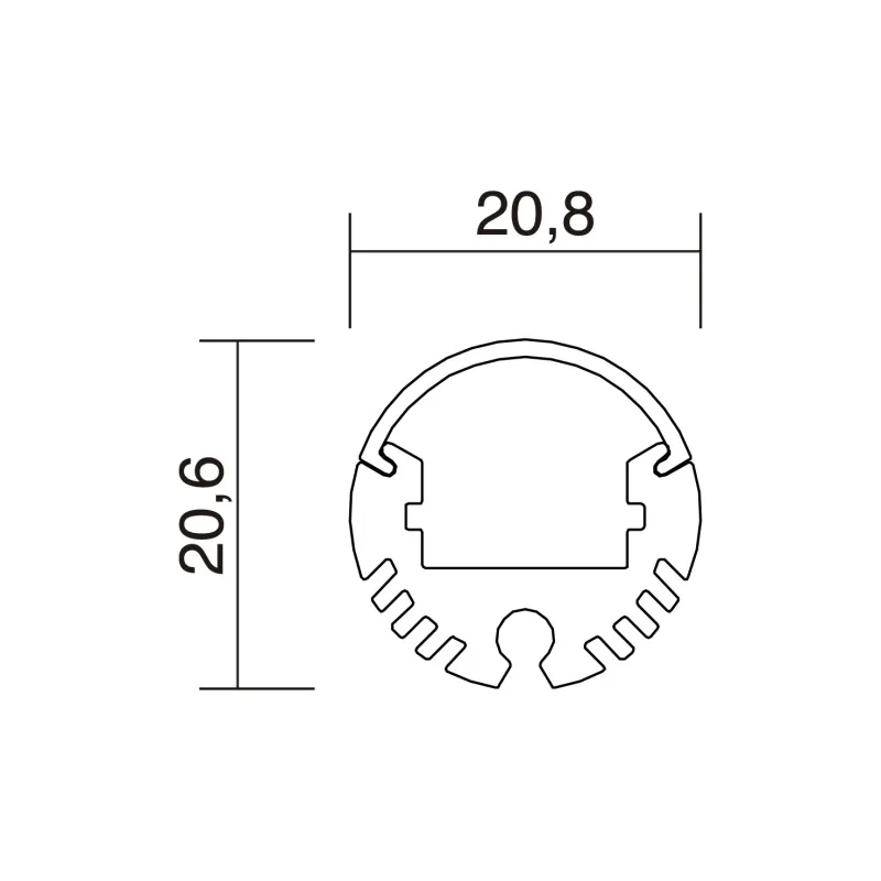 Profil sur la suspension / suspension D20 ANOD. (3m)