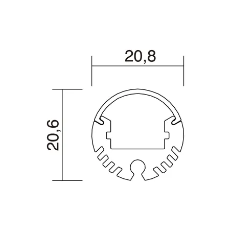 Profil sur la suspension / suspension D20 ANOD. (3m)