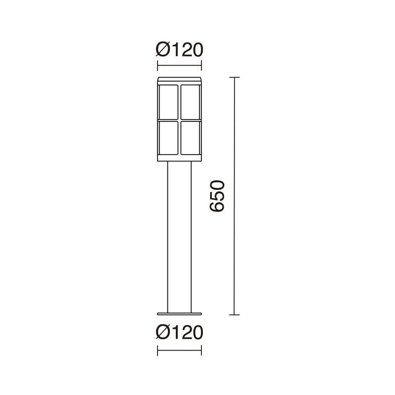 LUG IP54 E27 HI 18W (H650mm) Blanc