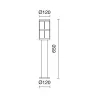 Balise Lug IP54 E27 MAX 18W (H650mm) Anthracite