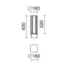 AURA BALIZA IP65 LED SMD 25W 4000K 36 marron oxyde