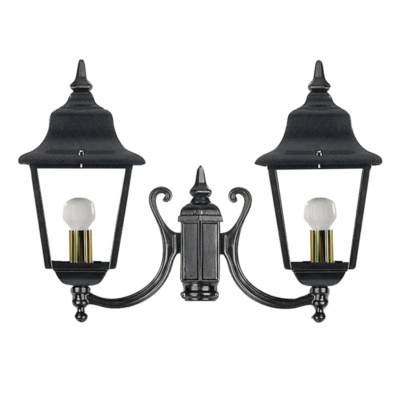 Tête Rob IP43 2 x E27 max. 2x verre transparent noir 42W