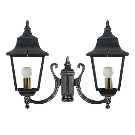 Tête Rob IP43 2 x E27 max. 2x verre transparent noir 42W
