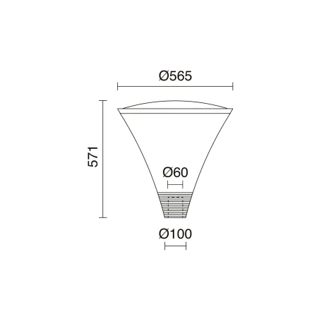 Vico Luminaire IP66 LED SMD 32W 4040LM 3000K Anthracite