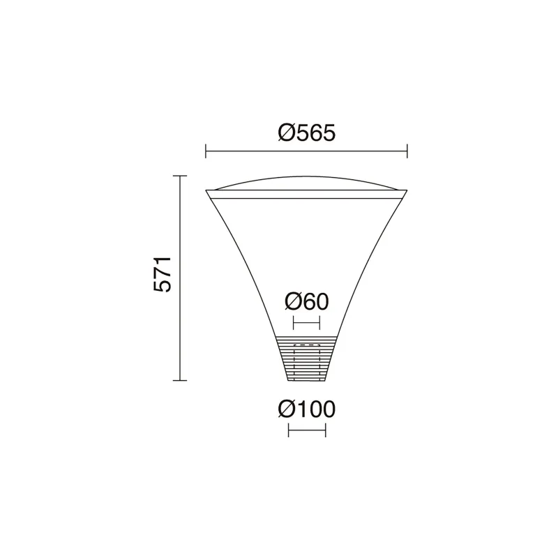 Vico Luminaire IP66 LED SMD 50W 5785LM 4000K Anthracite