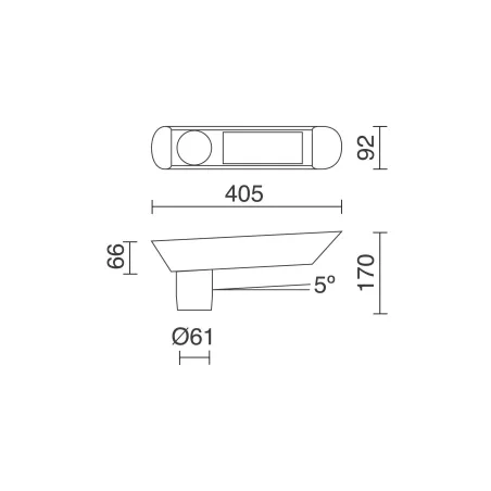 ARYA Luminaire IP66 LED 36W 4400LM 2700K  aluminium anodisé