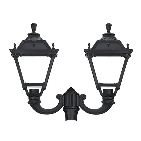 Tête 2 lampes Indura Medium 4 IP55 GX53 LED T2 4x 7W - 4x 10W Noir