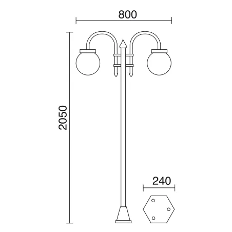 Flash 2 lumières sans base bomm ip43 2 x E27 max. 2 x 42W blanc