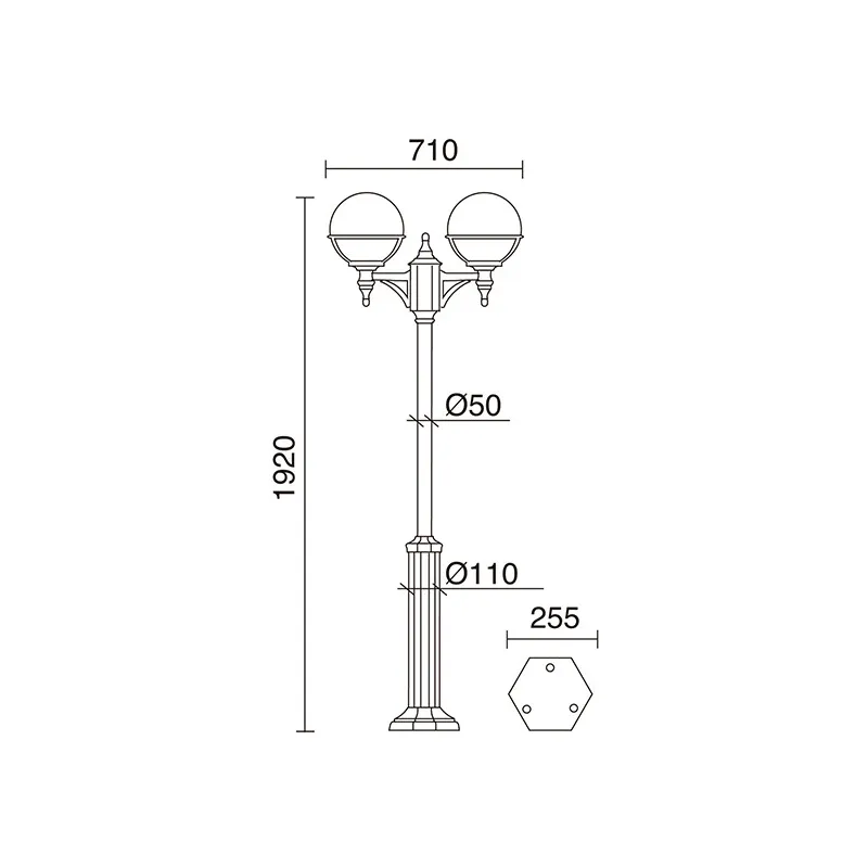 Flash 2L. Click-clac globe ip44 e27 max. 42W blanc