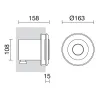 PCL submersible encastré IP68 LED 4W RVB PISCC. Hormi Blanc