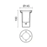 Malva Encastré D145 IP67 LED COB 7W 860LM 3000K 10º 316L