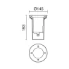 Malve encastré D145 IP67 LED COB 7W 860LM 3000K 26º 316L