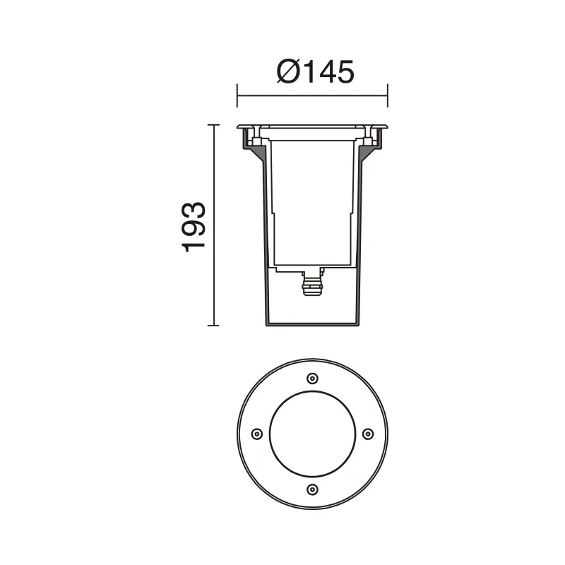 Malva Encastré D145 IP67 LED COB 7W 890LM 4000K 26º 316L