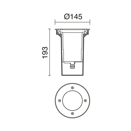 Malva Encastré D145 IP67 LED COB 7W 890LM 4000K 26º 316L