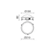 Applique arrondie FAR IP54 LED SMD 12W 840LM 4000K Noir