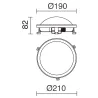 Applique arrondie FAR IP54 LED SMD 12W 840LM 4000K Noir
