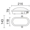 Applique ovale FAR IP54 LED SMD 12W 840LM 4000K Noir