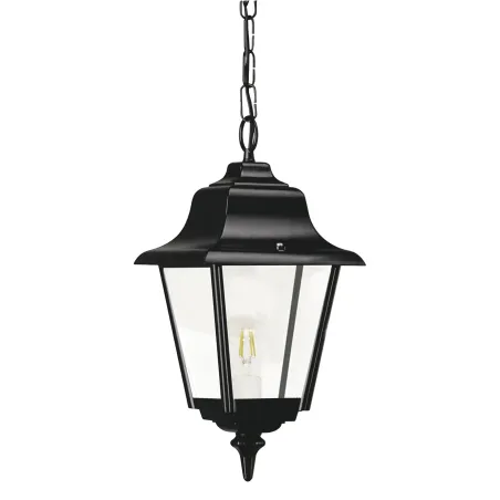 Suspension de luminaire Rob IP43 E27 max. Verre transparent noir 42W