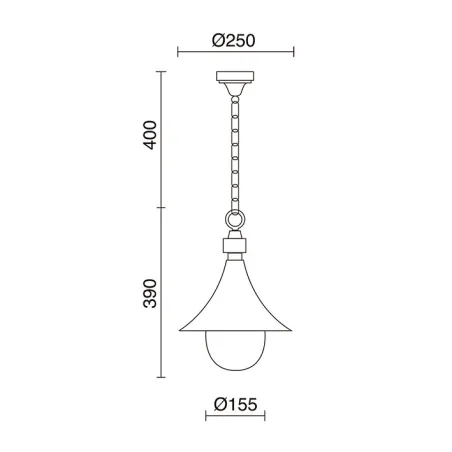 Trom suspension IP43 E27 max. 42W noir