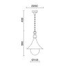 Trom suspension IP43 E27 max. 42W noir