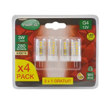 Ampoule LED G4 3W 4000K Blister x 4