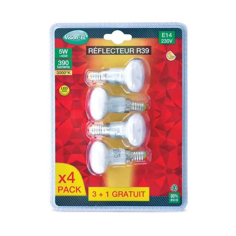 LED R39 E14 5W 3000K DEPOLI BLISTER X4