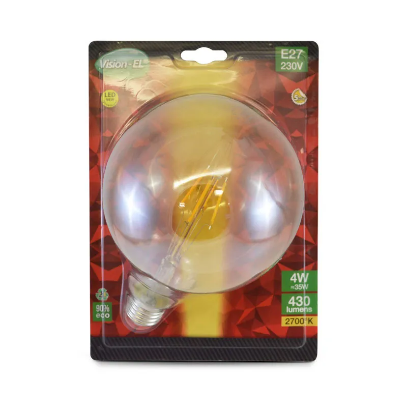LED FIL COB GLOBE G125 E27 4W 2700K GOLDEN BLISTER
