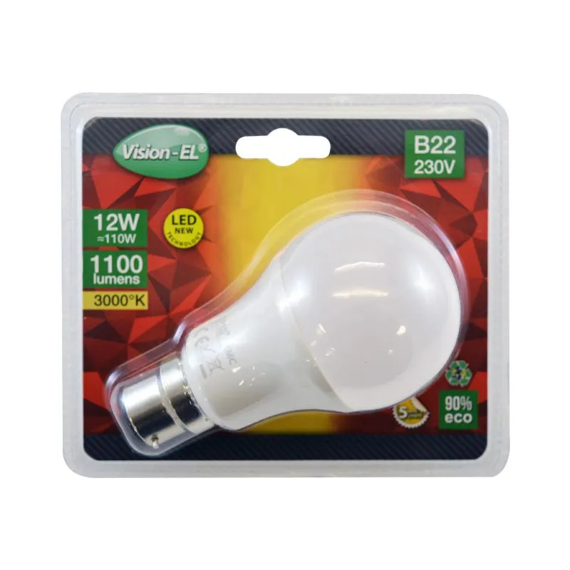 LED 12W BULB B22 3000K BLISTER