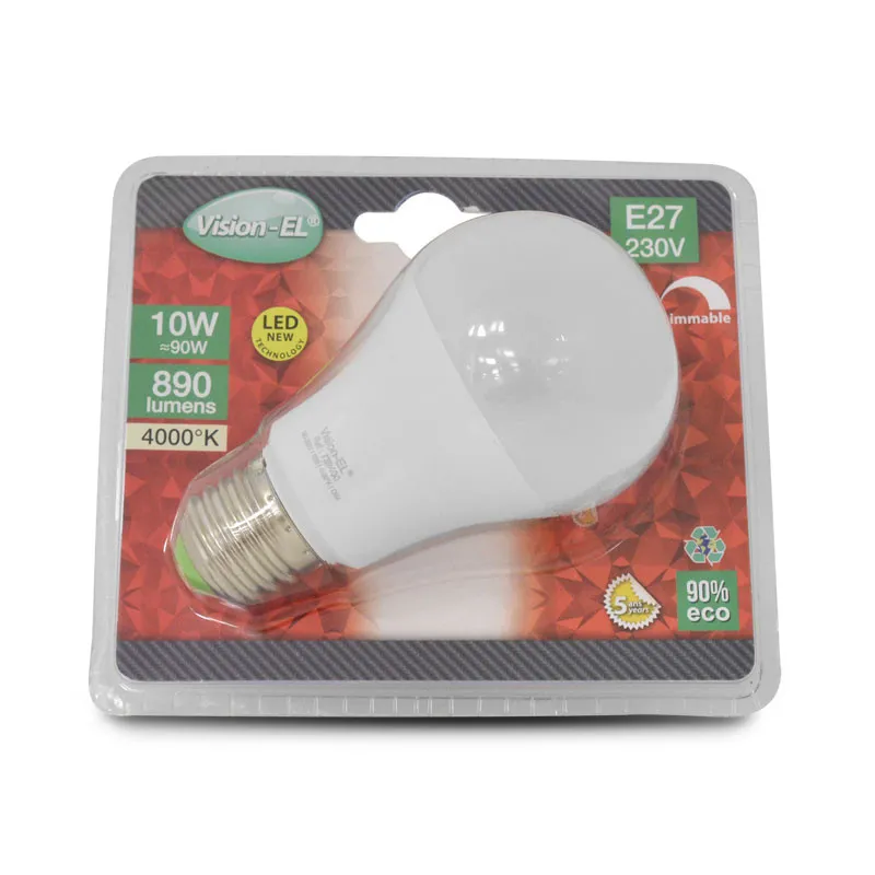LED 10W BULB E27 4000K DIM BLISTER
